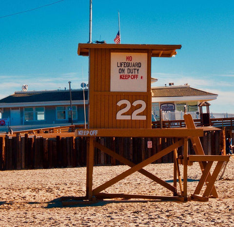 Guard Shack 22 II White Modern Wood Framed Art Print with Double Matting by Singleton, Ashley