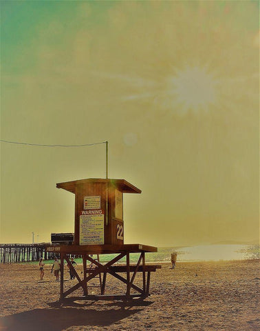 Guard Shack 22 III White Modern Wood Framed Art Print with Double Matting by Singleton, Ashley