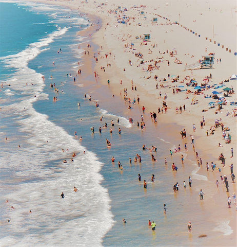 Beach III Black Ornate Wood Framed Art Print with Double Matting by Singleton, Ashley