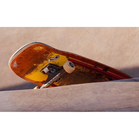 Skateboard White Modern Wood Framed Art Print by Singleton, Ashley