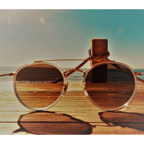 Shades III Black Modern Wood Framed Art Print with Double Matting by Singleton, Ashley