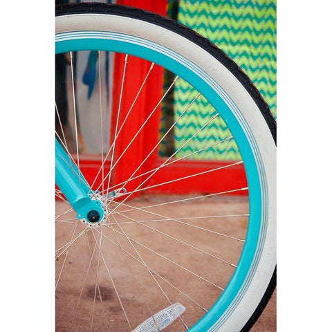 Blue Bicycle Black Modern Wood Framed Art Print by Singleton, Ashley