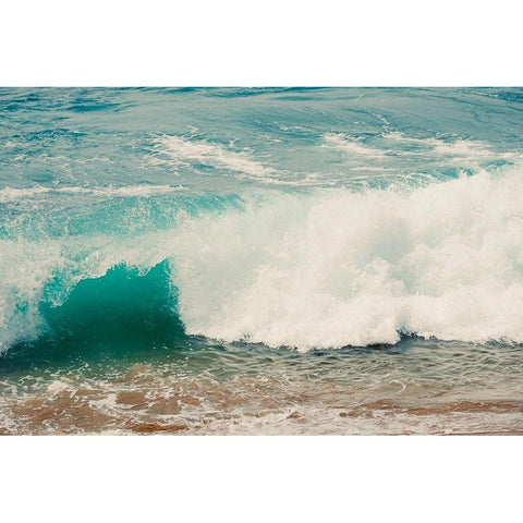 Wave Race Black Modern Wood Framed Art Print with Double Matting by Singleton, Ashley