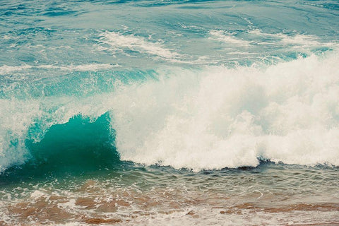 Wave Race White Modern Wood Framed Art Print with Double Matting by Singleton, Ashley