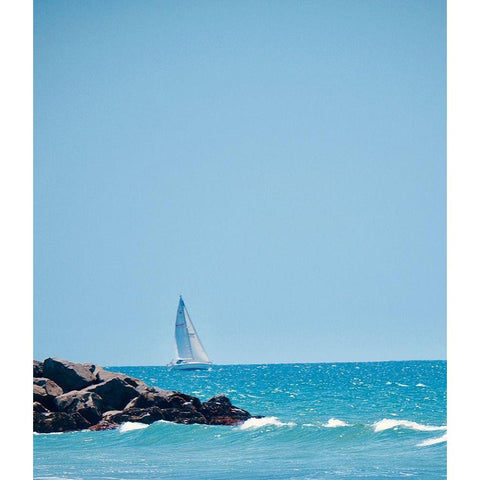 Hello Sailor Black Modern Wood Framed Art Print with Double Matting by Singleton, Ashley