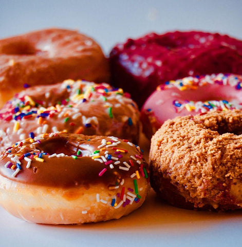 Sprinkles White Modern Wood Framed Art Print with Double Matting by Singleton, Ashley