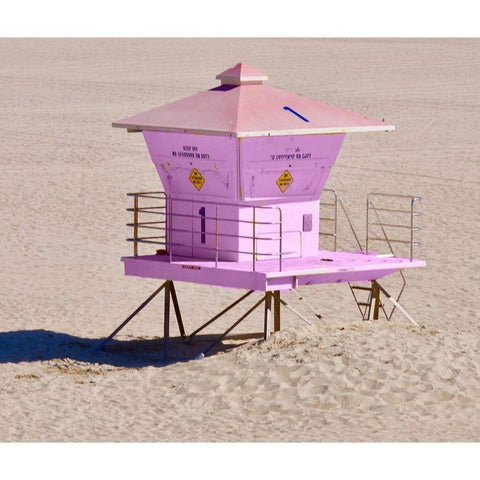 Pink Life Tower White Modern Wood Framed Art Print by Singleton, Ashley