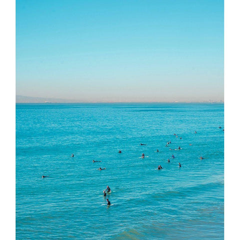 Surfer Buoys III Black Modern Wood Framed Art Print with Double Matting by Singleton, Ashley