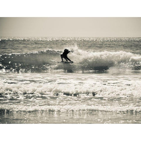 Surfer Buds II White Modern Wood Framed Art Print by Singleton, Ashley