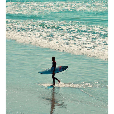 Endless Surfer Black Modern Wood Framed Art Print with Double Matting by Singleton, Ashley