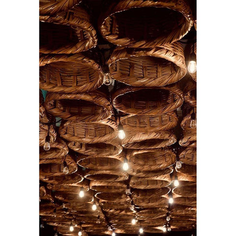 Bulbs and Baskets White Modern Wood Framed Art Print by Singleton, Ashley