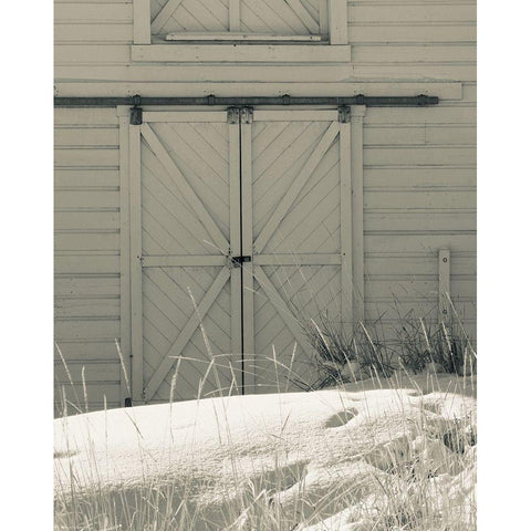Barn Door Black Modern Wood Framed Art Print by Singleton, Ashley
