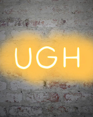 Ugh White Modern Wood Framed Art Print with Double Matting by Singleton, Ashley