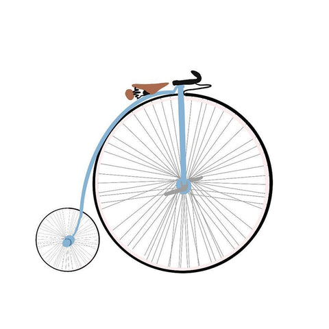 High Wheeler White Modern Wood Framed Art Print with Double Matting by Singleton, Ashley