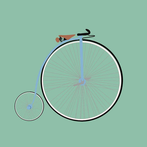 High Wheeler II Black Modern Wood Framed Art Print with Double Matting by Singleton, Ashley