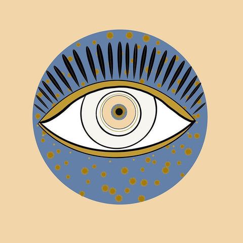 Eye Black Modern Wood Framed Art Print with Double Matting by Singleton, Ashley