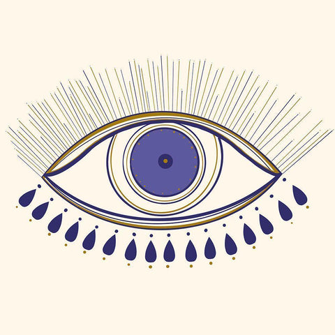 Eye Black Modern Wood Framed Art Print by Singleton, Ashley