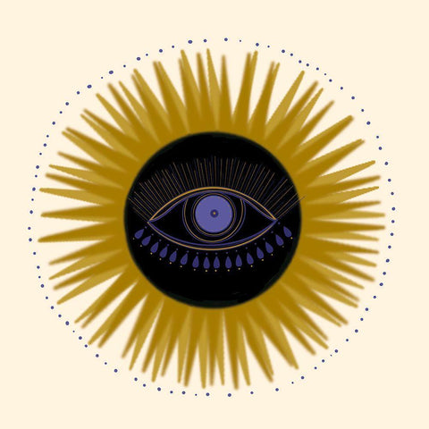 Sun Eye White Modern Wood Framed Art Print by Singleton, Ashley