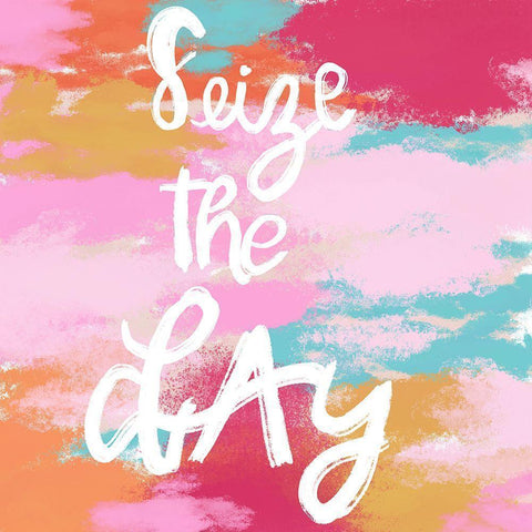 Seize the Day Black Modern Wood Framed Art Print with Double Matting by Singleton, Ashley