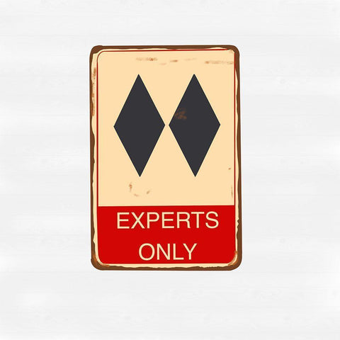 Experts Only White Modern Wood Framed Art Print by Singleton, Ashley