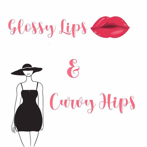 Glossy Lips White Modern Wood Framed Art Print with Double Matting by Singleton, Ashley