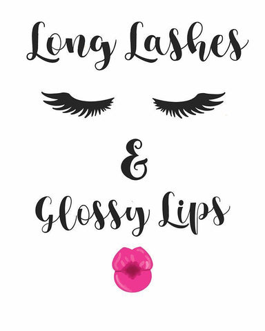 Long Lashes White Modern Wood Framed Art Print with Double Matting by Singleton, Ashley