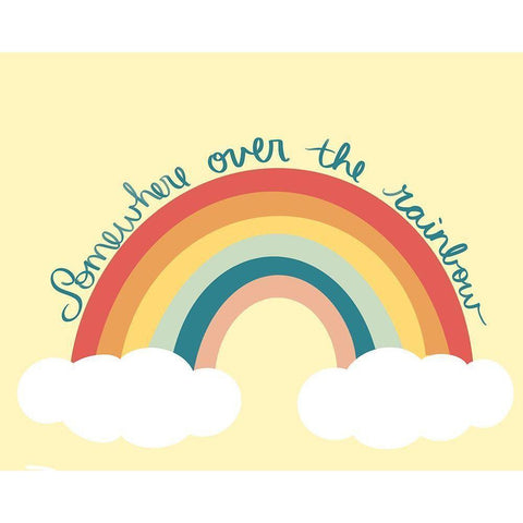 Rainbow White Modern Wood Framed Art Print by Singleton, Ashley