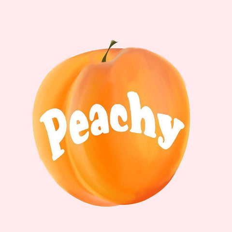 Peachy White Modern Wood Framed Art Print with Double Matting by Singleton, Ashley