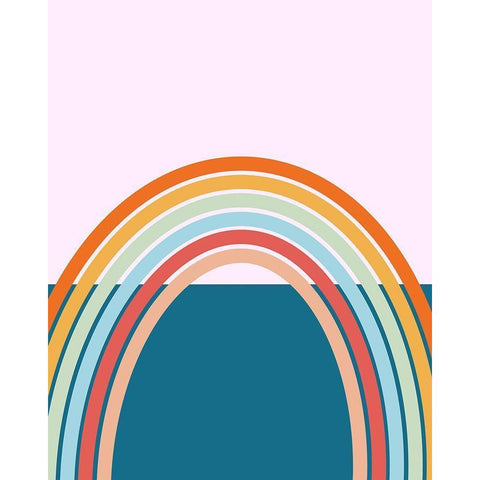 Rainbow Black Modern Wood Framed Art Print with Double Matting by Singleton, Ashley