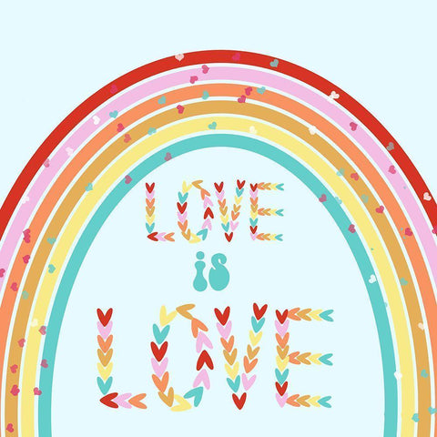 Love is Love Gold Ornate Wood Framed Art Print with Double Matting by Singleton, Ashley