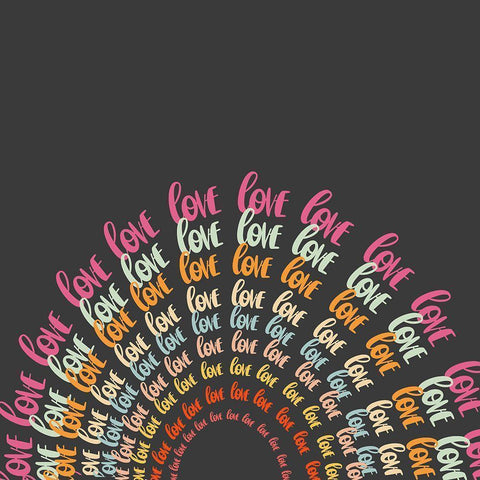 Rainbow Love Black Modern Wood Framed Art Print by Singleton, Ashley