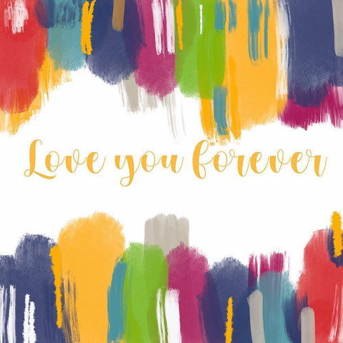 Love You Forever Black Modern Wood Framed Art Print with Double Matting by Singleton, Ashley