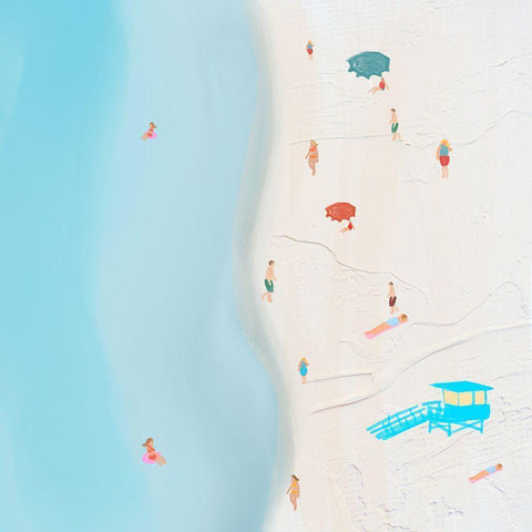 Arial Beach Gold Ornate Wood Framed Art Print with Double Matting by Singleton, Ashley