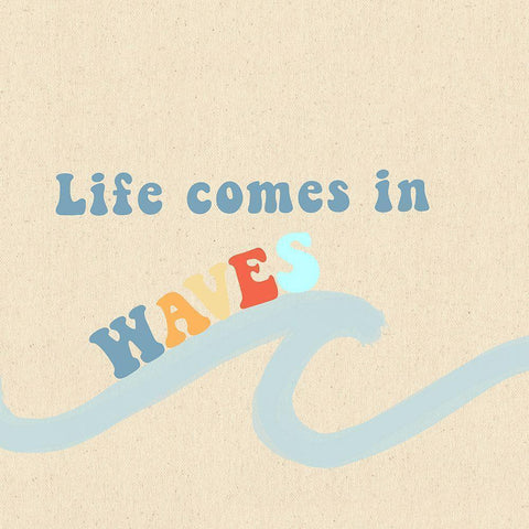 Waves II Black Modern Wood Framed Art Print with Double Matting by Singleton, Ashley