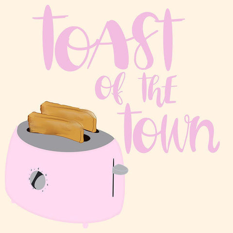 Toast of the Town Black Modern Wood Framed Art Print by Singleton, Ashley
