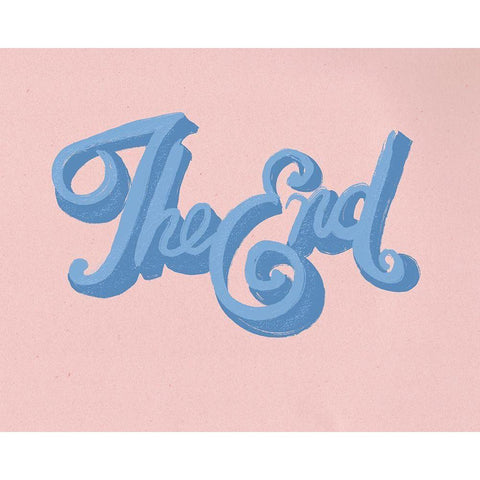 The End Gold Ornate Wood Framed Art Print with Double Matting by Singleton, Ashley