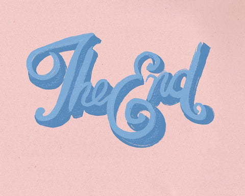 The End Black Ornate Wood Framed Art Print with Double Matting by Singleton, Ashley