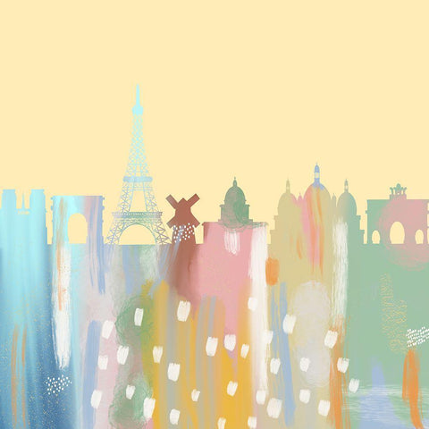 City Skyline Black Modern Wood Framed Art Print by Singleton, Ashley