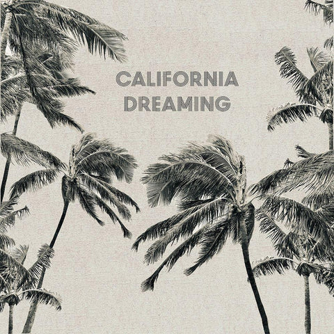 California Palm Trees Black Ornate Wood Framed Art Print with Double Matting by Singleton, Ashley