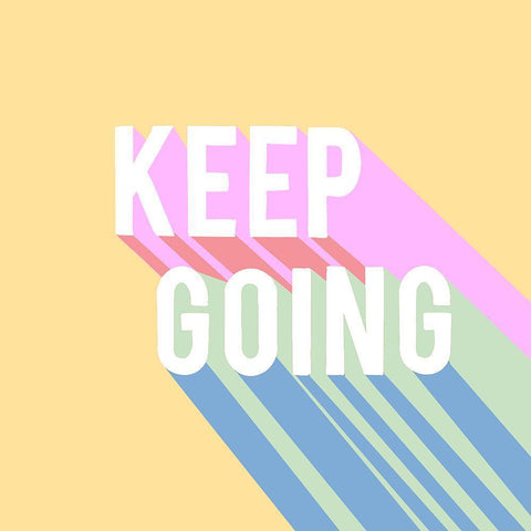 Keep Going Gold Ornate Wood Framed Art Print with Double Matting by Singleton, Ashley