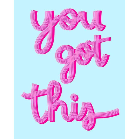 You Got This Black Modern Wood Framed Art Print by Singleton, Ashley