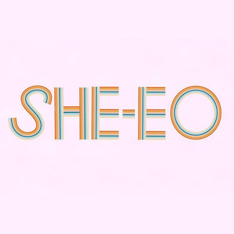 She-E-O White Modern Wood Framed Art Print with Double Matting by Singleton, Ashley