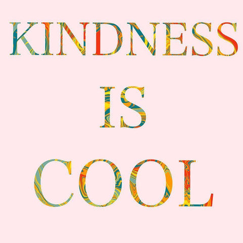 Kindness is Cool Black Modern Wood Framed Art Print with Double Matting by Singleton, Ashley