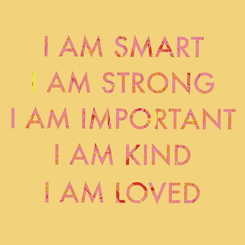 I Am  White Modern Wood Framed Art Print by Singleton, Ashley