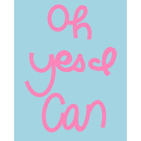 Yes I Can White Modern Wood Framed Art Print by Singleton, Ashley