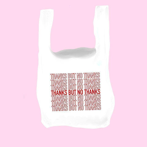 No Thanks White Modern Wood Framed Art Print by Singleton, Ashley