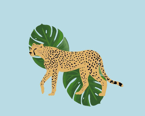 Leaf Him Alone White Modern Wood Framed Art Print with Double Matting by Singleton, Ashley