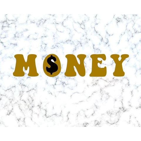 Money White Modern Wood Framed Art Print by Singleton, Ashley