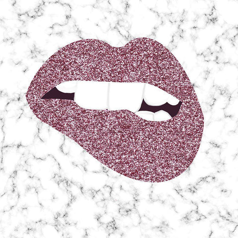 Pink Pout Gold Ornate Wood Framed Art Print with Double Matting by Singleton, Ashley