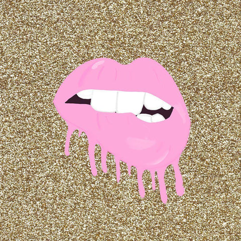 Pink Pout II Black Modern Wood Framed Art Print by Singleton, Ashley